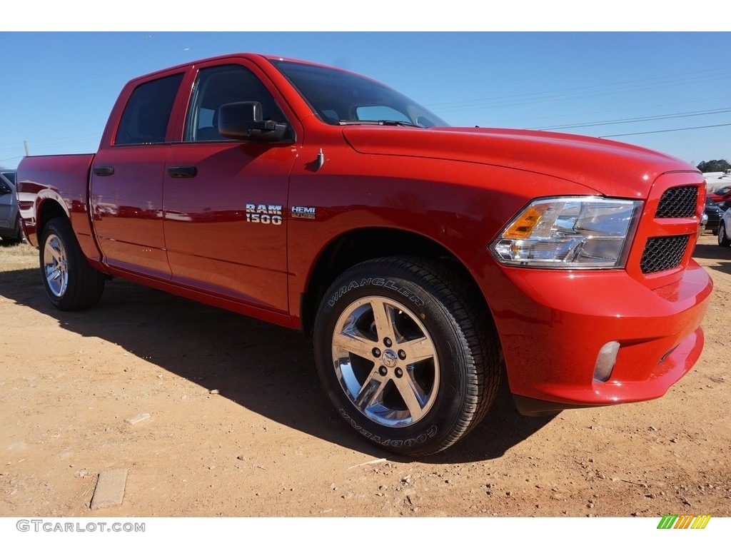 2017 1500 Express Crew Cab - Flame Red / Black/Diesel Gray photo #4