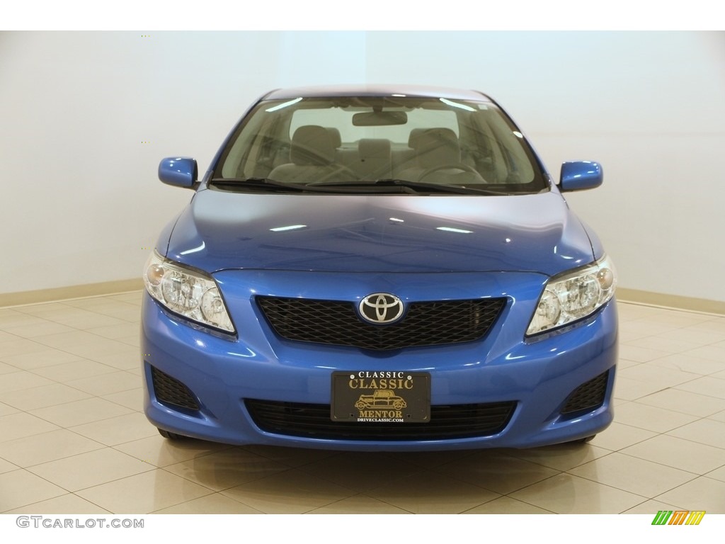2009 Corolla LE - Blue Streak Metallic / Ash photo #2