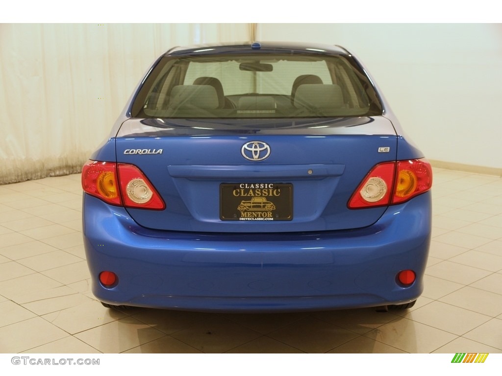 2009 Corolla LE - Blue Streak Metallic / Ash photo #13