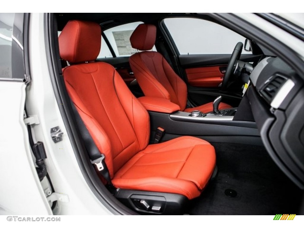 2017 3 Series 330i Sedan - Alpine White / Coral Red photo #2