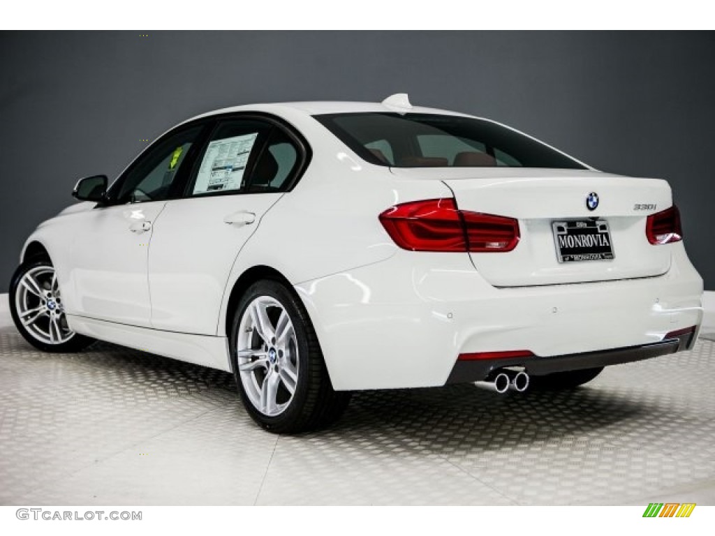 2017 3 Series 330i Sedan - Alpine White / Coral Red photo #3