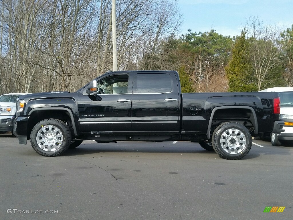 Onyx Black 2017 GMC Sierra 2500HD Denali Crew Cab 4x4 Exterior Photo #117755946