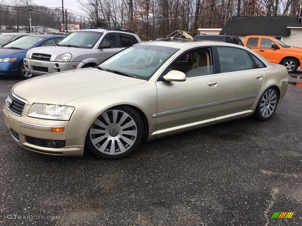 2004 A8 L 4.2 quattro - Platinum Beige Pearl Effect / Beige photo #2