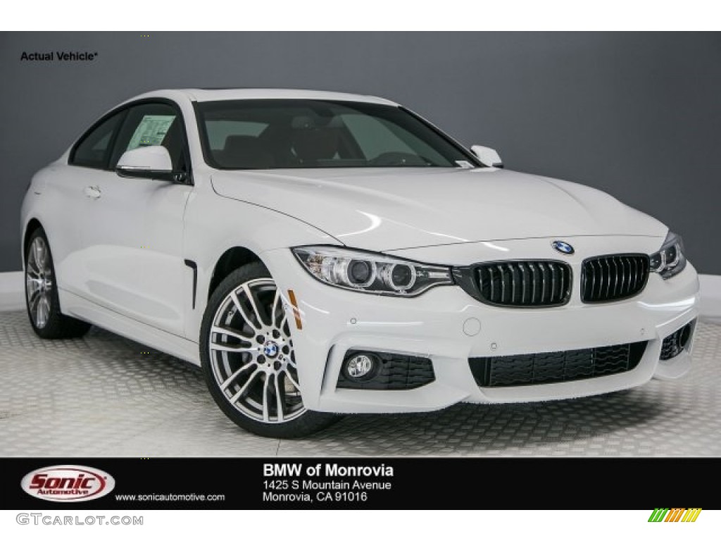 2017 4 Series 430i Coupe - Alpine White / Coral Red photo #1