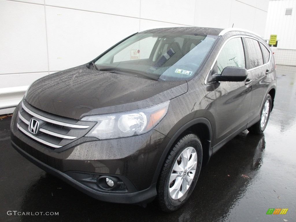 2014 CR-V EX-L AWD - Kona Coffee Metallic / Black photo #9