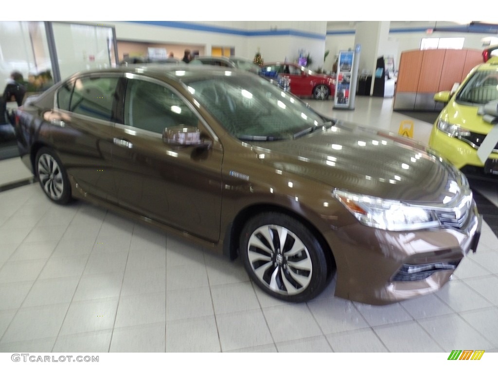 2017 Accord Hybrid Touring Sedan - Mandarin Gold Metallic / Black photo #4