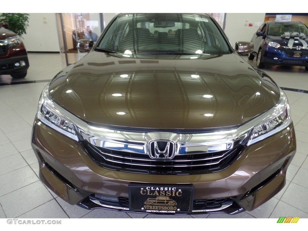 2017 Accord Hybrid Touring Sedan - Mandarin Gold Metallic / Black photo #11