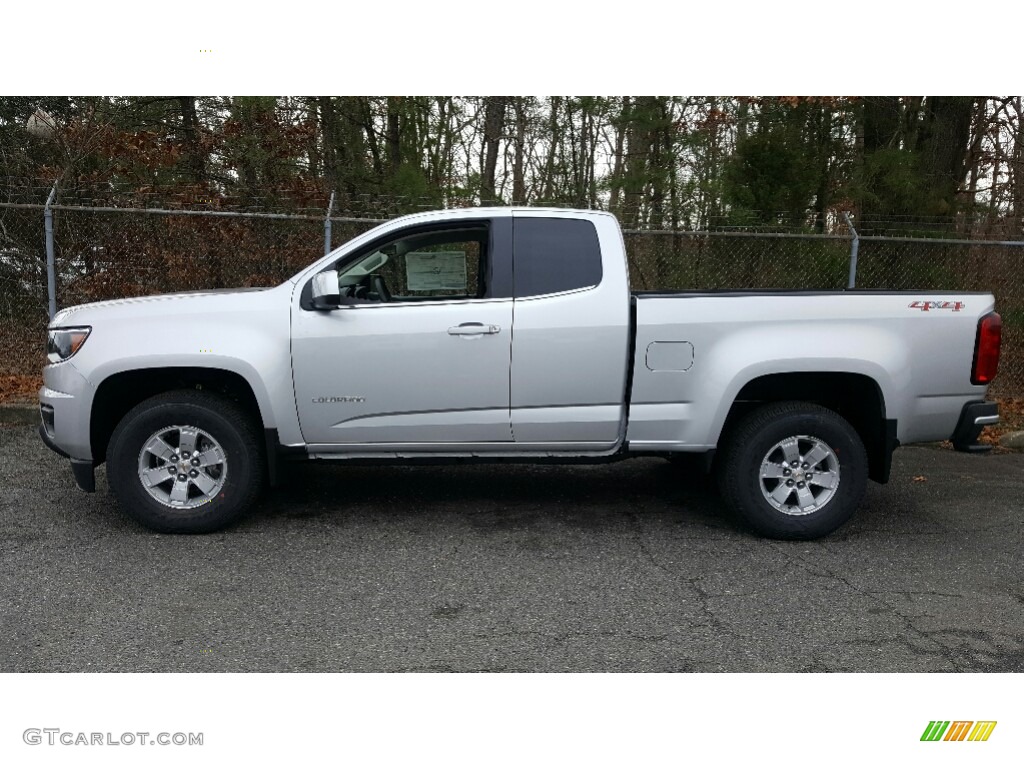 Silver Ice Metallic 2017 Chevrolet Colorado WT Extended Cab 4x4 Exterior Photo #117766202