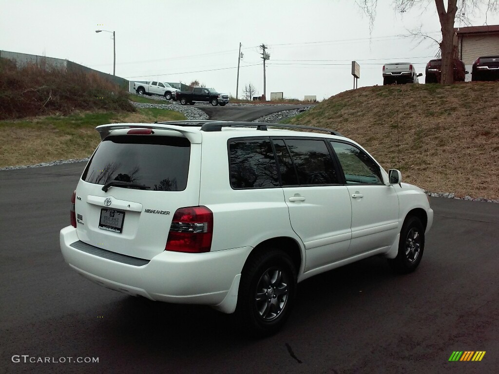 2007 Highlander V6 4WD - Super White / Ash Gray photo #6