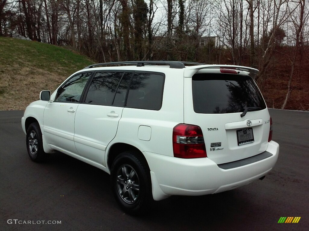 2007 Highlander V6 4WD - Super White / Ash Gray photo #8