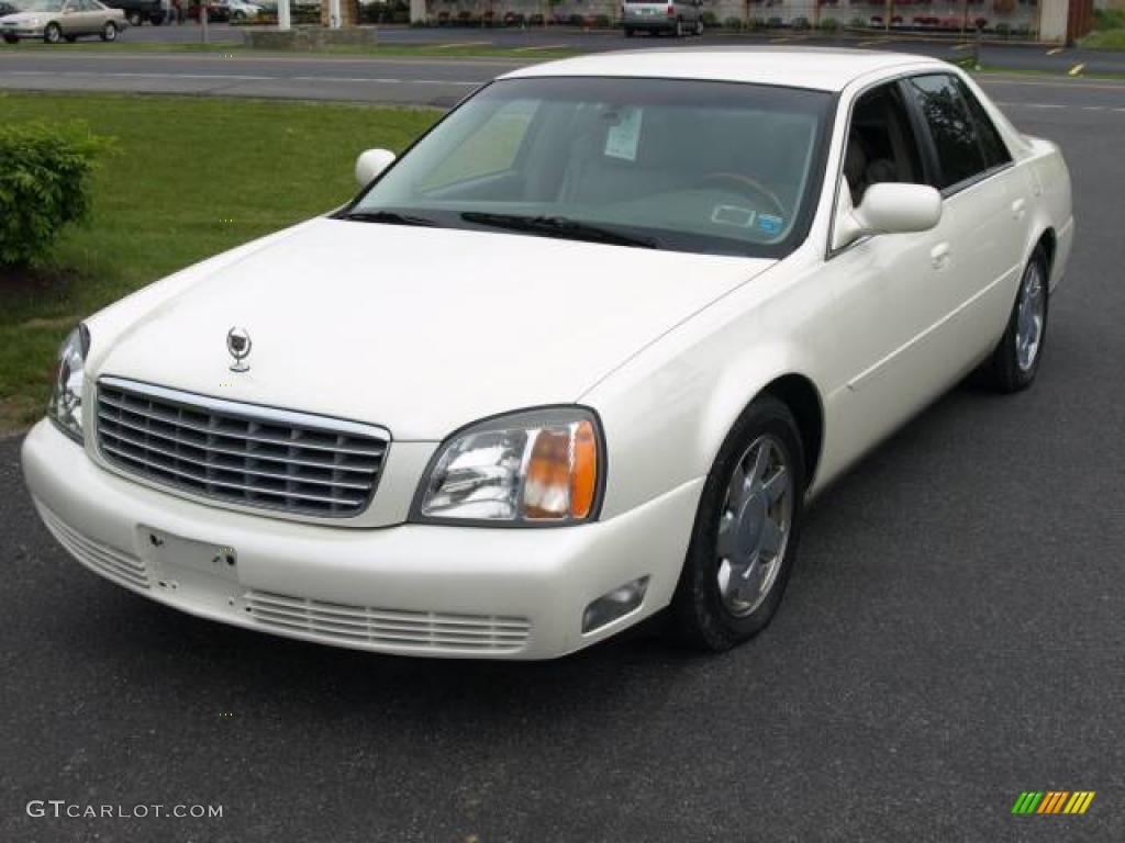 2001 DeVille DHS Sedan - White Diamond / Neutral Shale photo #2