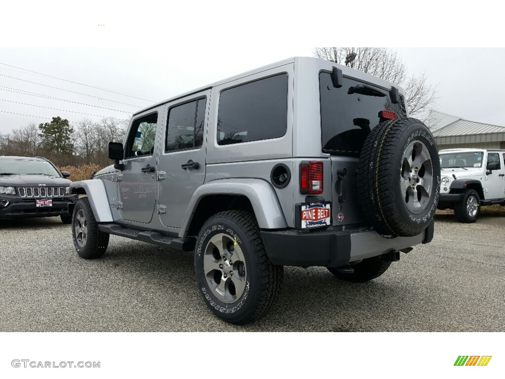 2017 Wrangler Unlimited Sahara 4x4 - Billet Silver Metallic / Black photo #4