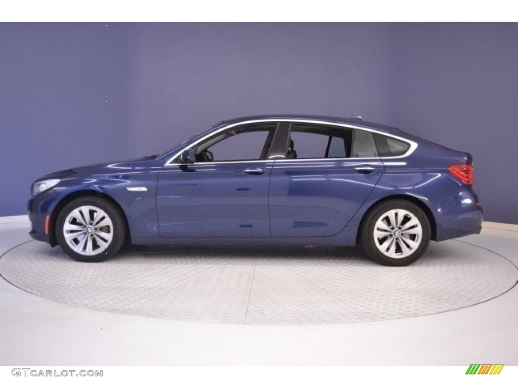 2013 5 Series 535i Gran Turismo - Deep Sea Blue Metallic / Black photo #4