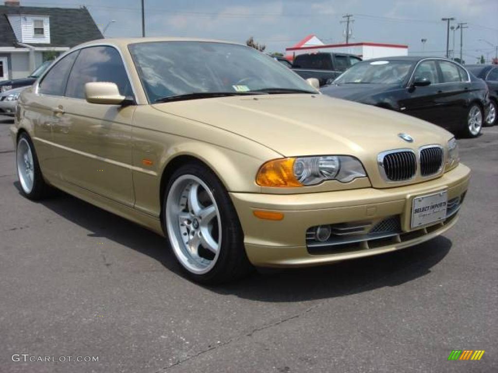 2001 3 Series 330i Coupe - Light Yellow Metallic / Sand photo #7