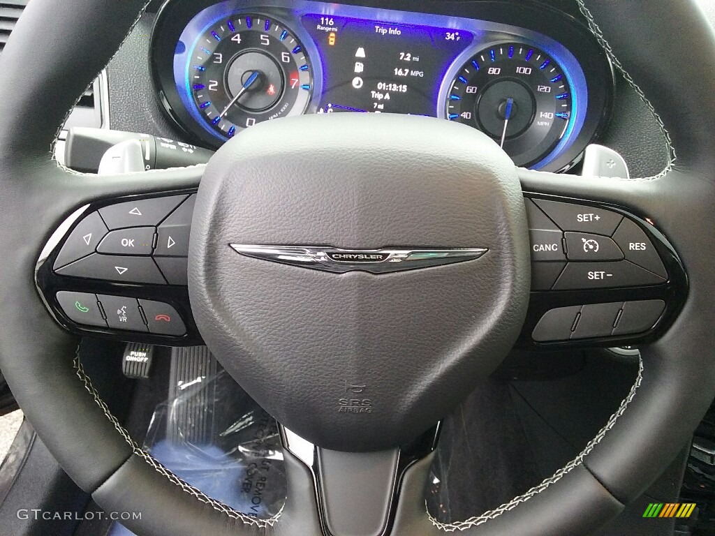 2017 Chrysler 300 S AWD Black Steering Wheel Photo #117777913