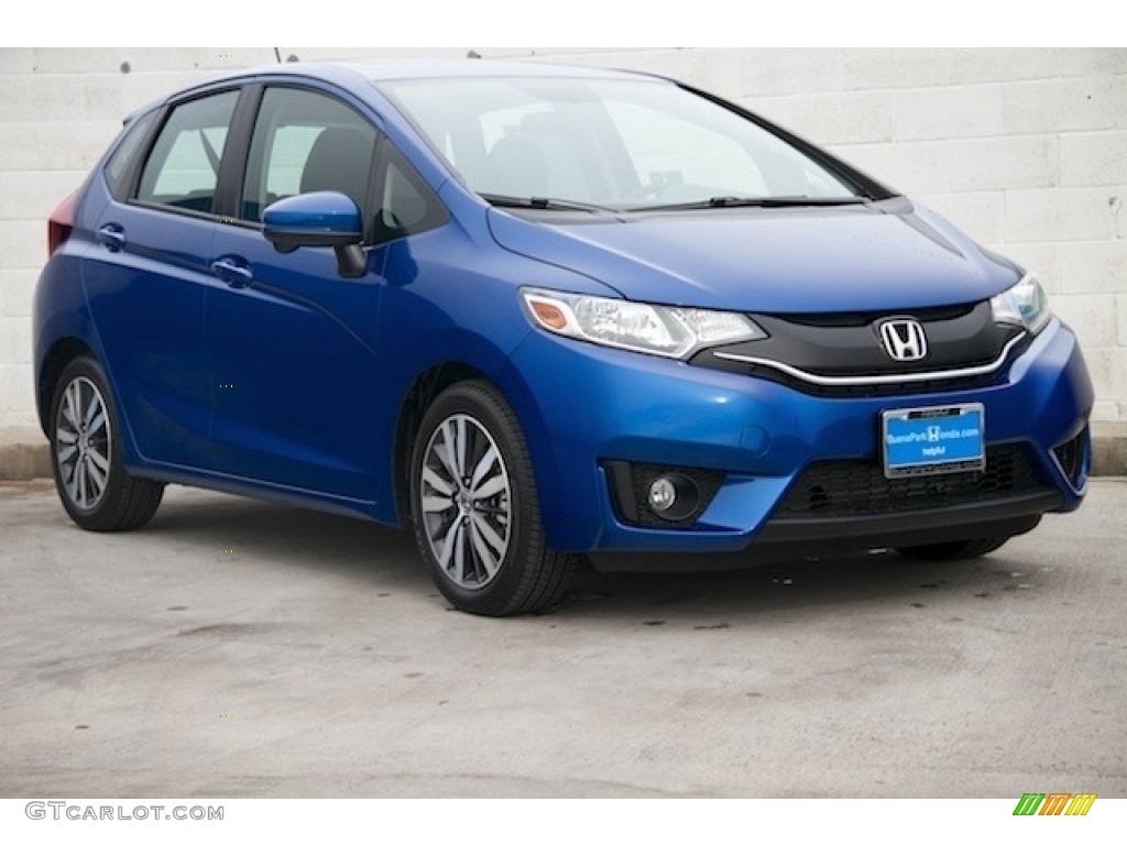 2017 Fit EX - Aegean Blue Metallic / Black photo #1