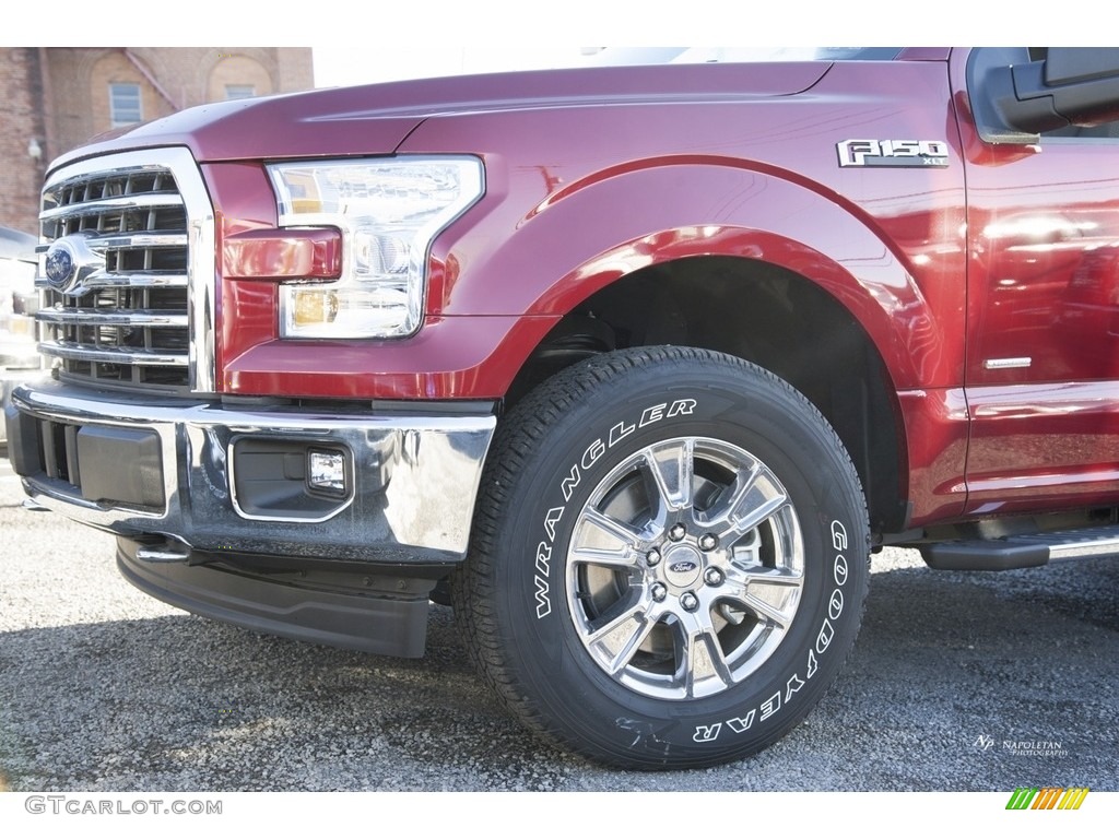 2017 F150 XLT SuperCab 4x4 - Ruby Red / Earth Gray photo #2