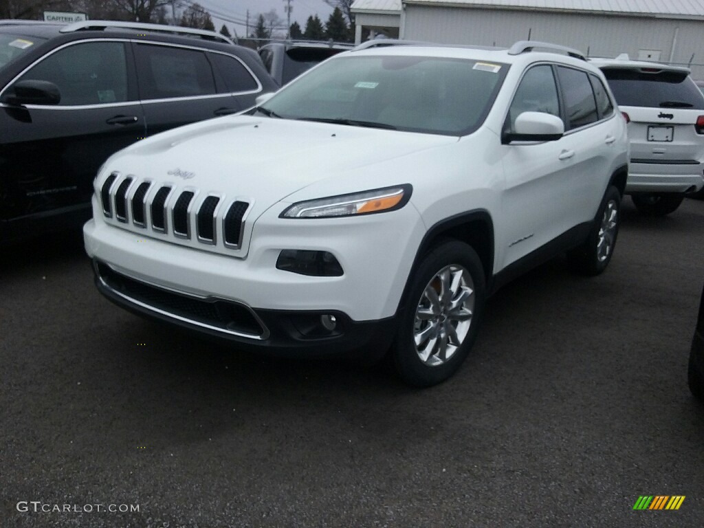 2017 Cherokee Limited 4x4 - Bright White / Black/Light Frost Beige photo #1