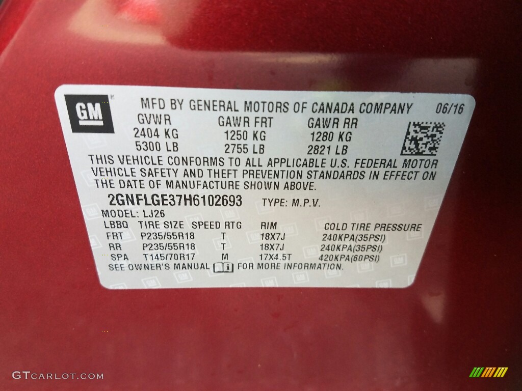 2017 Equinox Premier AWD - Siren Red Tintcoat / Jet Black photo #8