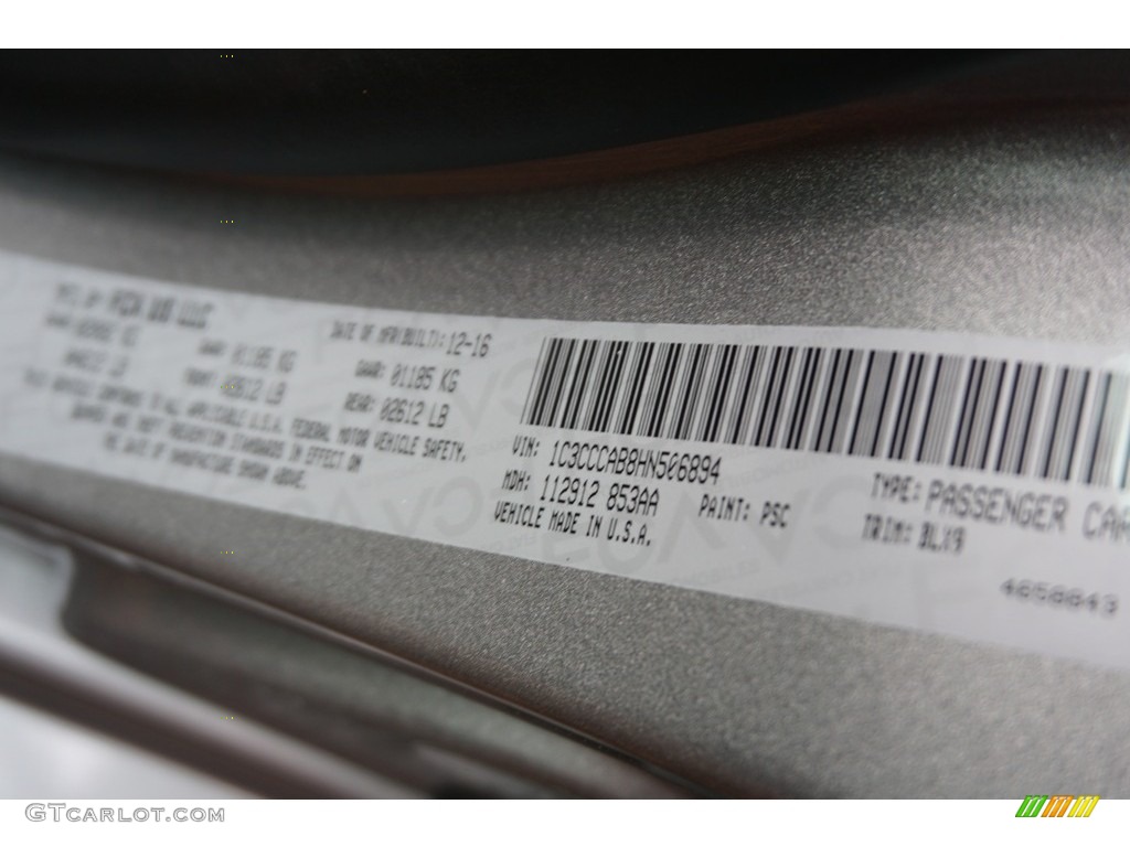 2017 200 Color Code PSC for Billet Silver Metallic Photo #117783070