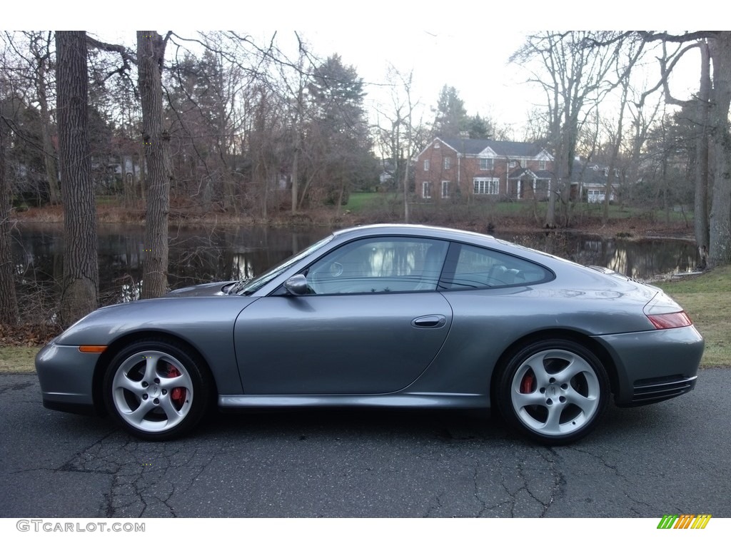 2002 911 Carrera 4S Coupe - Seal Grey Metallic / Graphite Grey photo #3