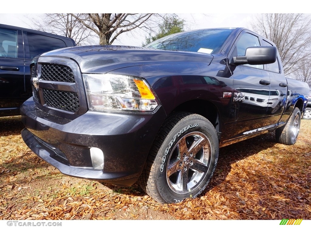 2017 1500 Express Quad Cab 4x4 - Maximum Steel Metallic / Black/Diesel Gray photo #1