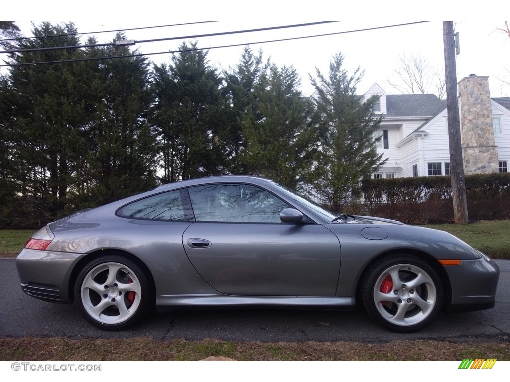 2002 911 Carrera 4S Coupe - Seal Grey Metallic / Graphite Grey photo #7