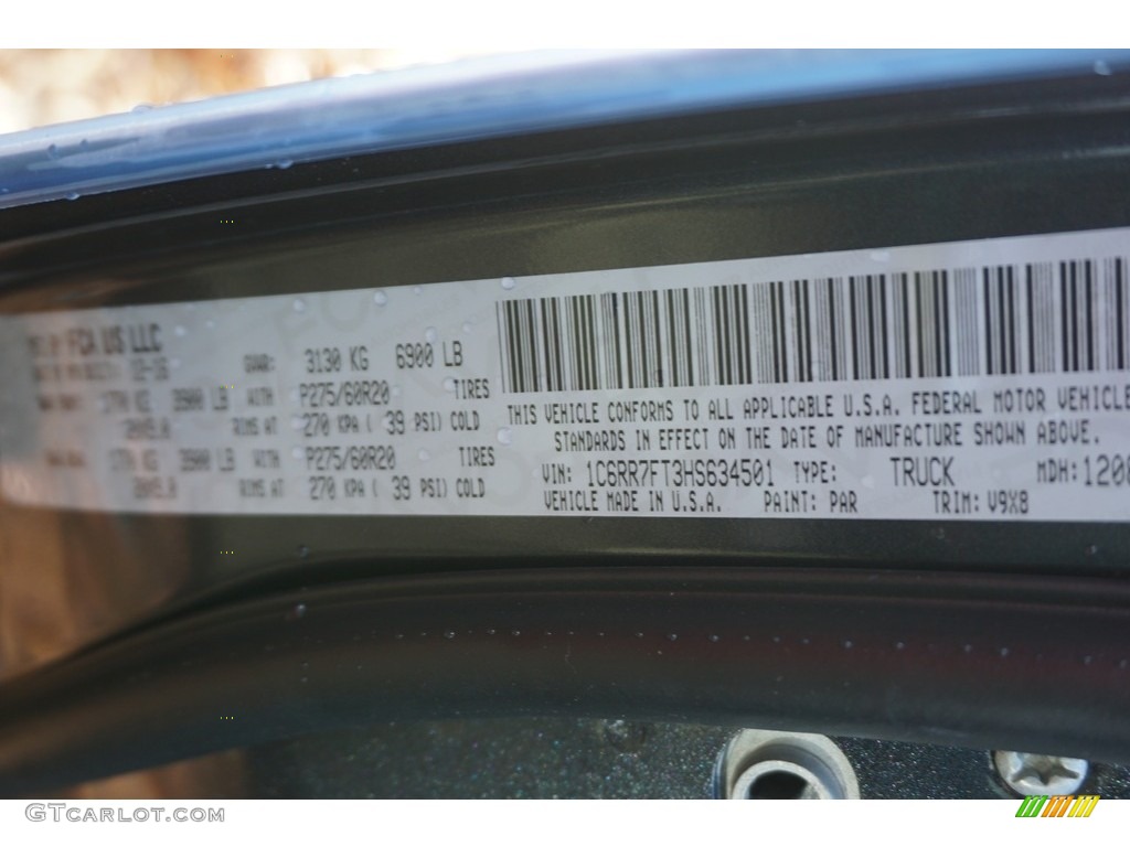 2017 1500 Express Quad Cab 4x4 - Maximum Steel Metallic / Black/Diesel Gray photo #7