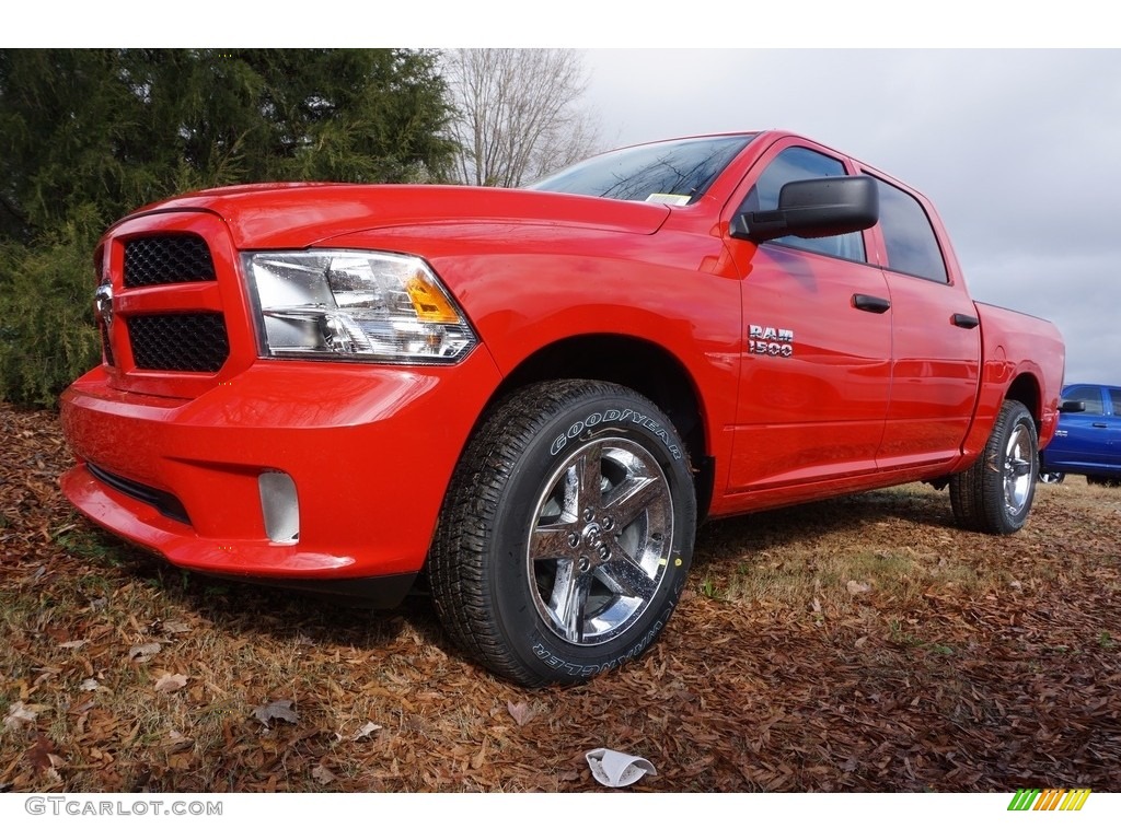 2017 1500 Express Crew Cab - Flame Red / Black/Diesel Gray photo #1