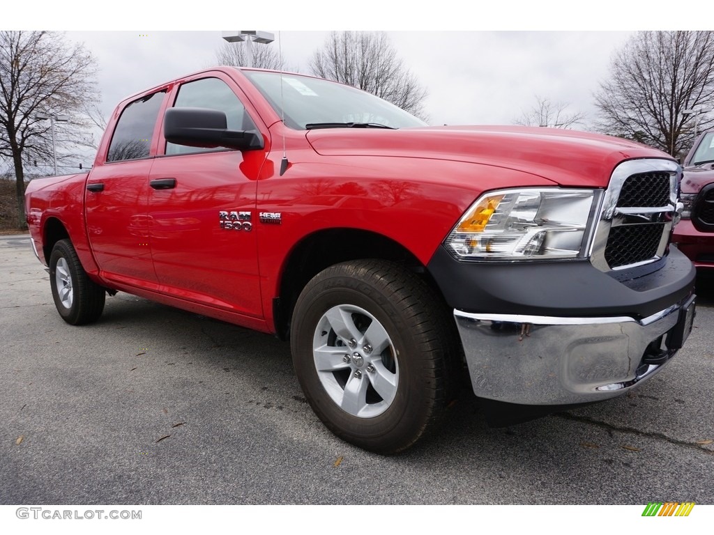 2017 1500 Express Crew Cab 4x4 - Flame Red / Black/Diesel Gray photo #4