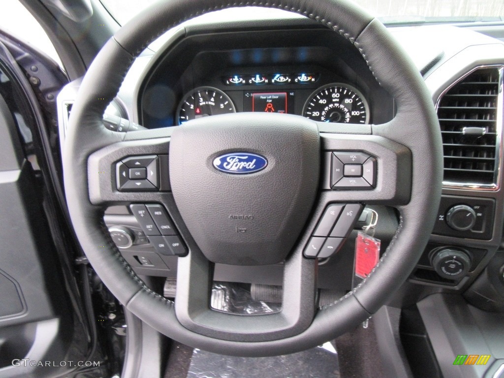 2017 Ford F150 XLT SuperCrew Black Steering Wheel Photo #117787255