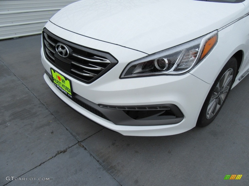 2017 Sonata Limited - Quartz White Pearl / Gray photo #10