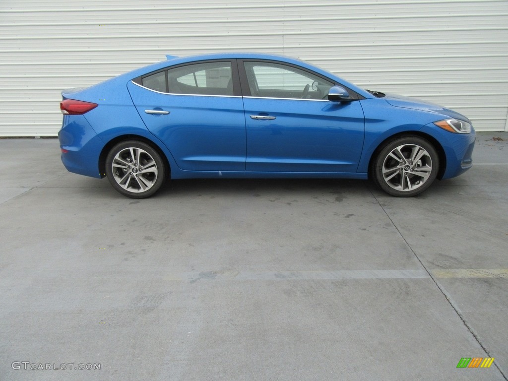 2017 Elantra Limited - Electric Blue / Black photo #3