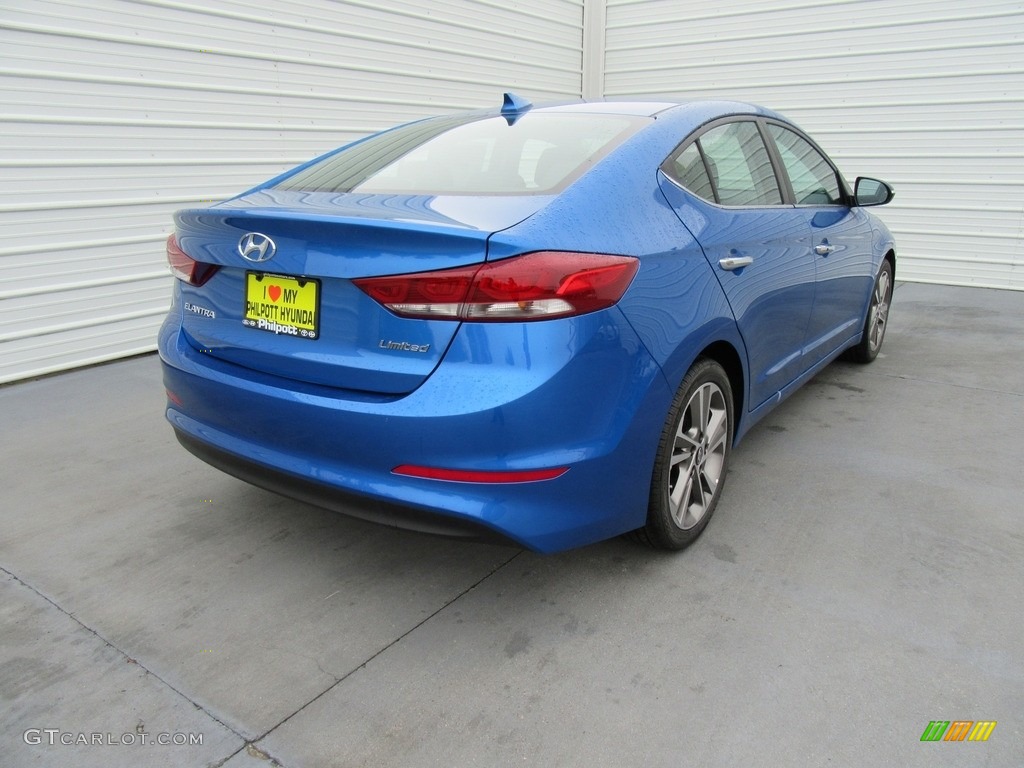 2017 Elantra Limited - Electric Blue / Black photo #4