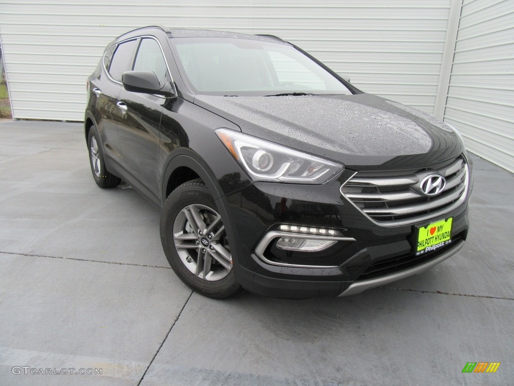 2017 Santa Fe Sport FWD - Twilight Black / Gray photo #2