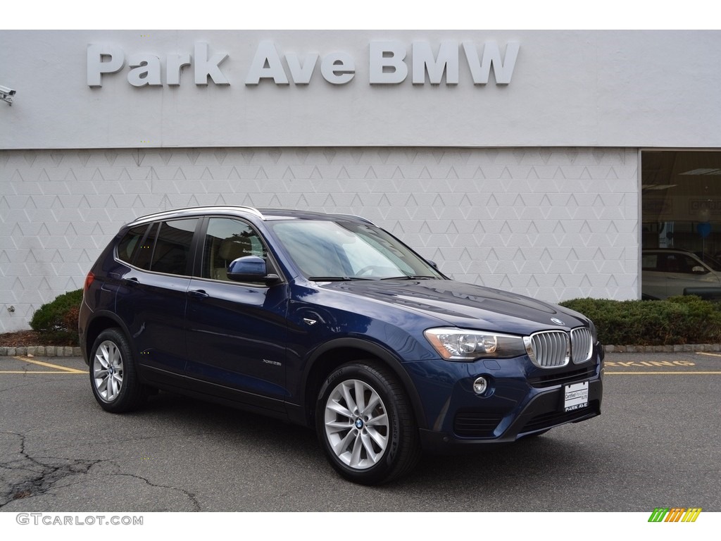 2016 X3 xDrive28i - Deep Sea Blue Metallic / Sand Beige photo #1