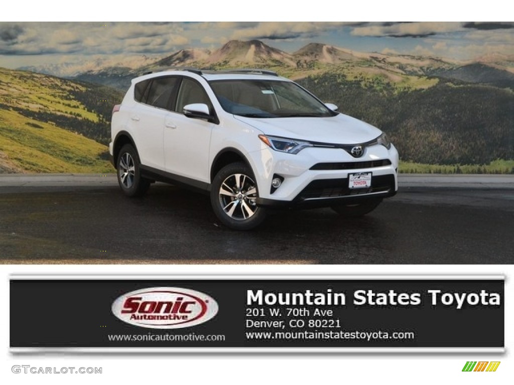 2017 RAV4 XLE AWD - Super White / Ash photo #1