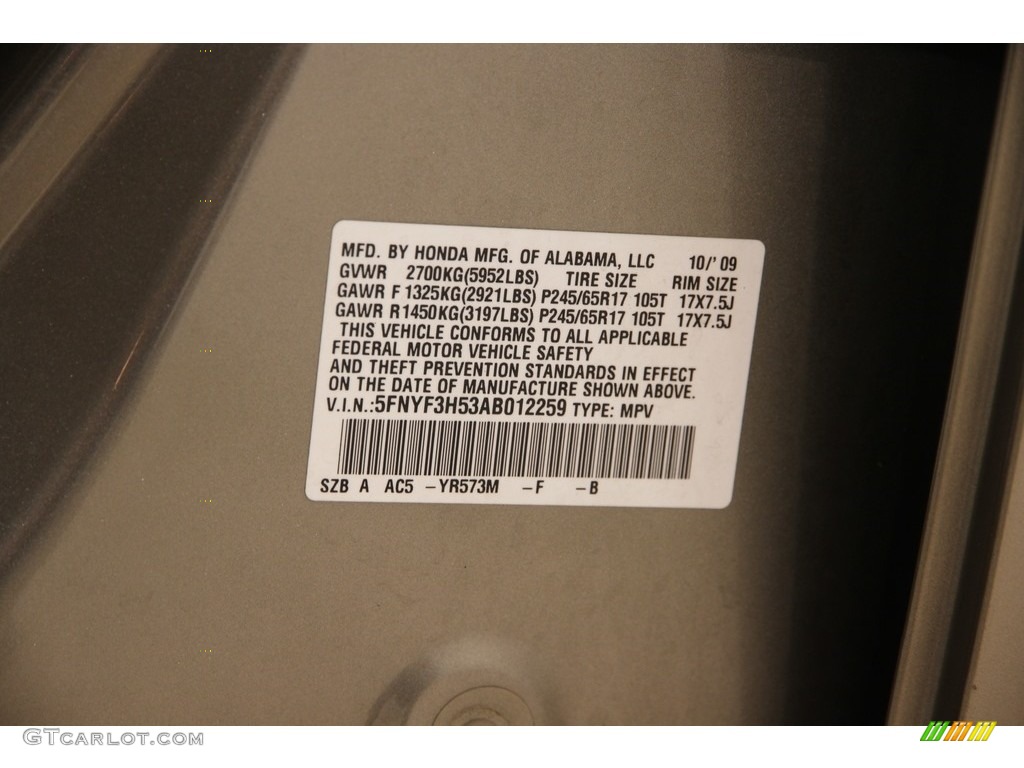 2010 Pilot EX-L - Mocha Metallic / Beige photo #19