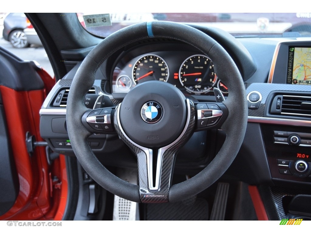 2015 BMW M6 Coupe Sakhir Orange/Black Steering Wheel Photo #117796570
