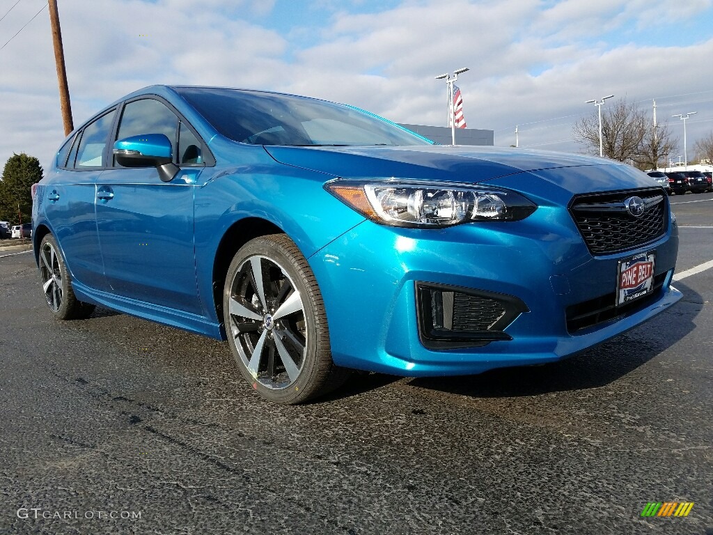 2017 Impreza 2.0i Sport 5-Door - Island Blue Pearl / Black photo #1