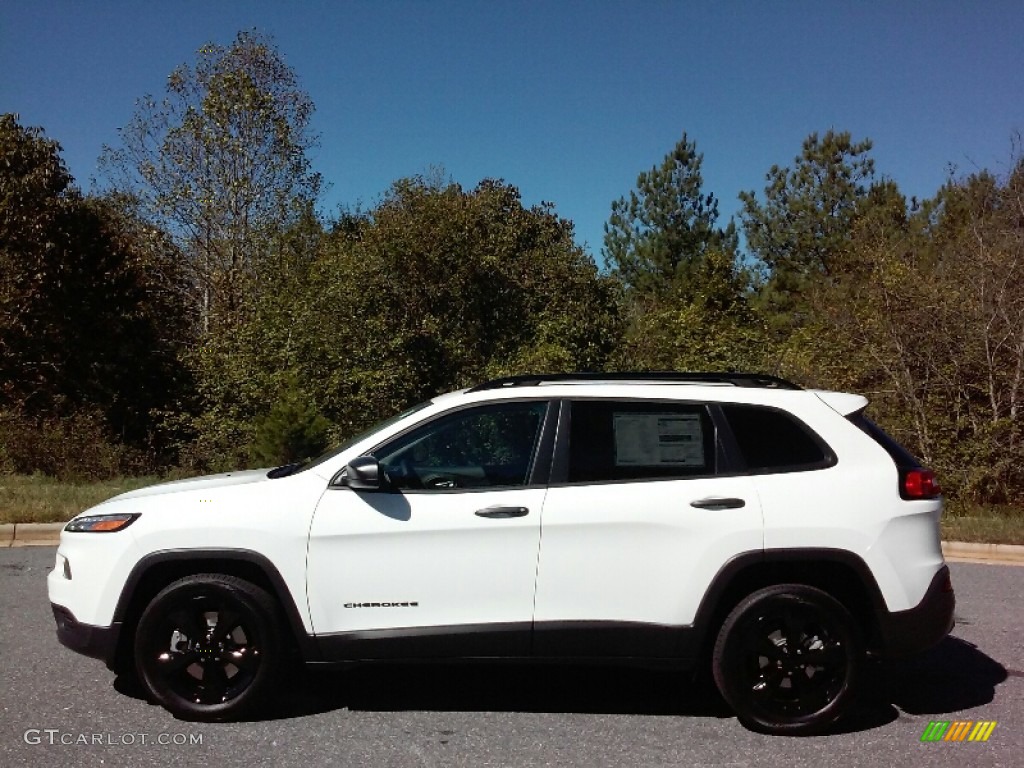 2017 Cherokee Sport Altitude - Bright White / Black photo #1