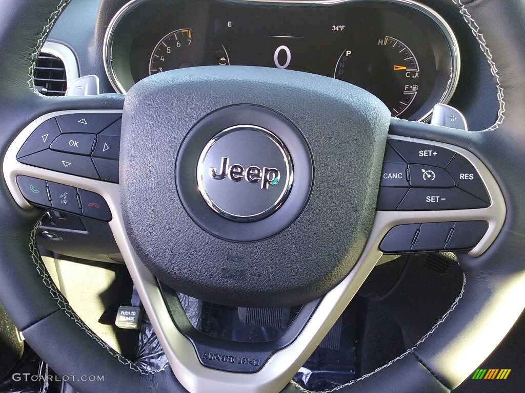 2017 Grand Cherokee Limited 4x4 - Diamond Black Crystal Pearl / Black photo #13