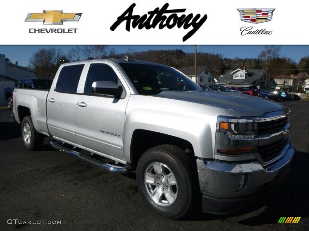 2017 Silverado 2500HD LT Crew Cab 4x4 - Silver Ice Metallic / Jet Black photo #1