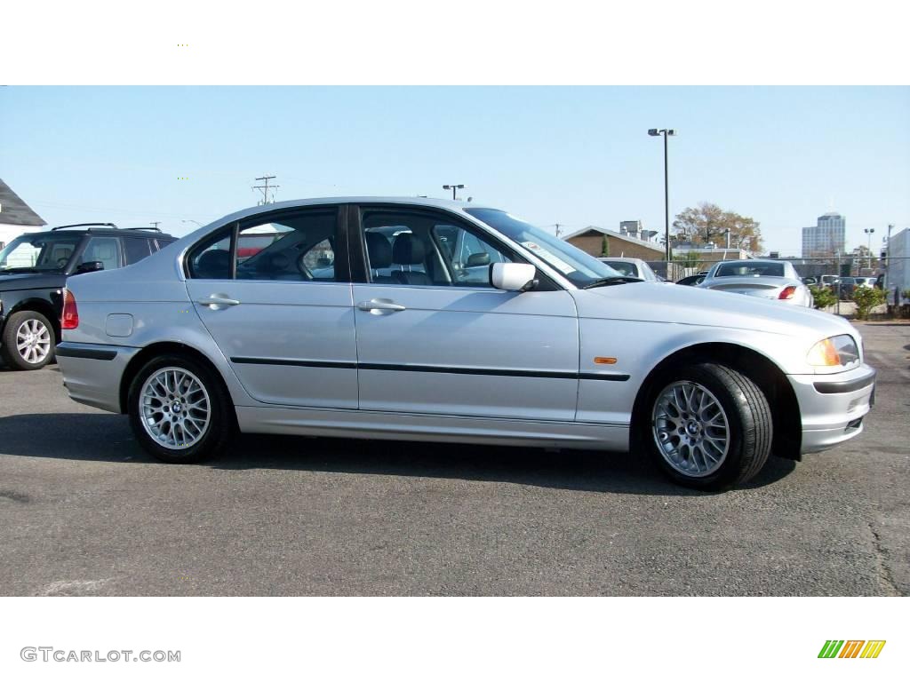 2000 3 Series 328i Sedan - Titanium Silver Metallic / Black photo #4
