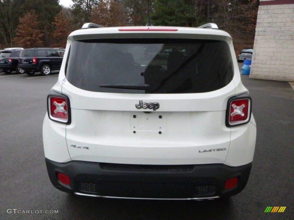 2017 Renegade Limited 4x4 - Alpine White / Bark Brown/Ski Grey photo #4