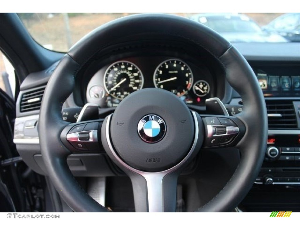 2017 BMW X4 M40i Black Steering Wheel Photo #117817354