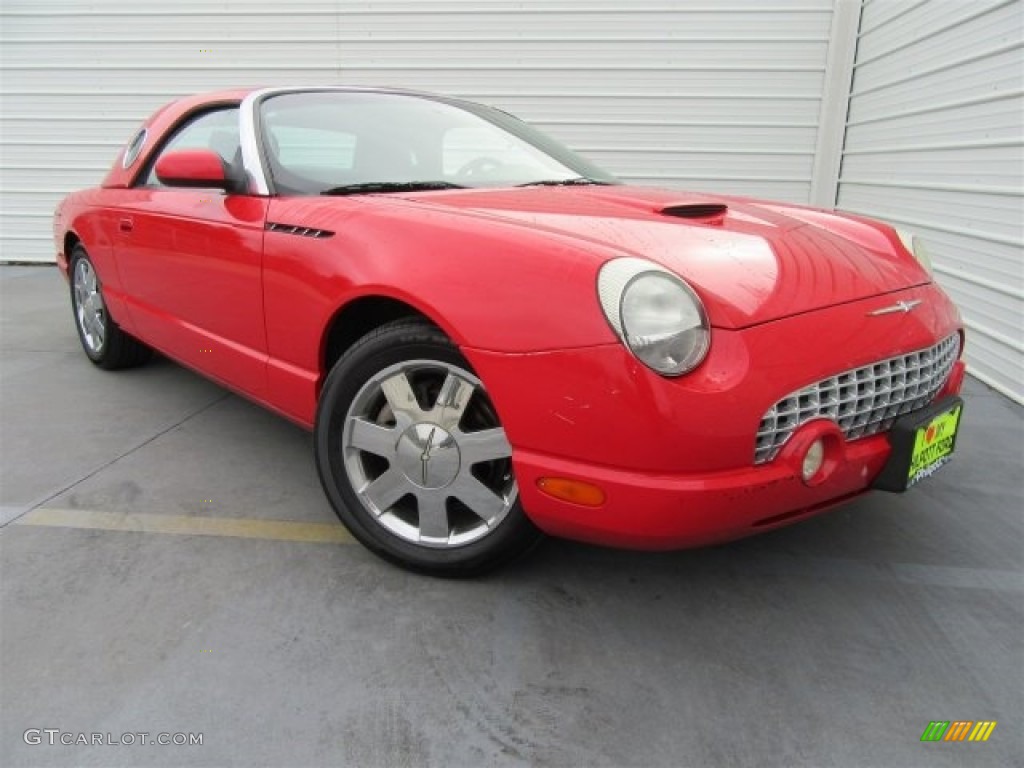 2002 Thunderbird Premium Roadster - Torch Red / Midnight Black photo #1