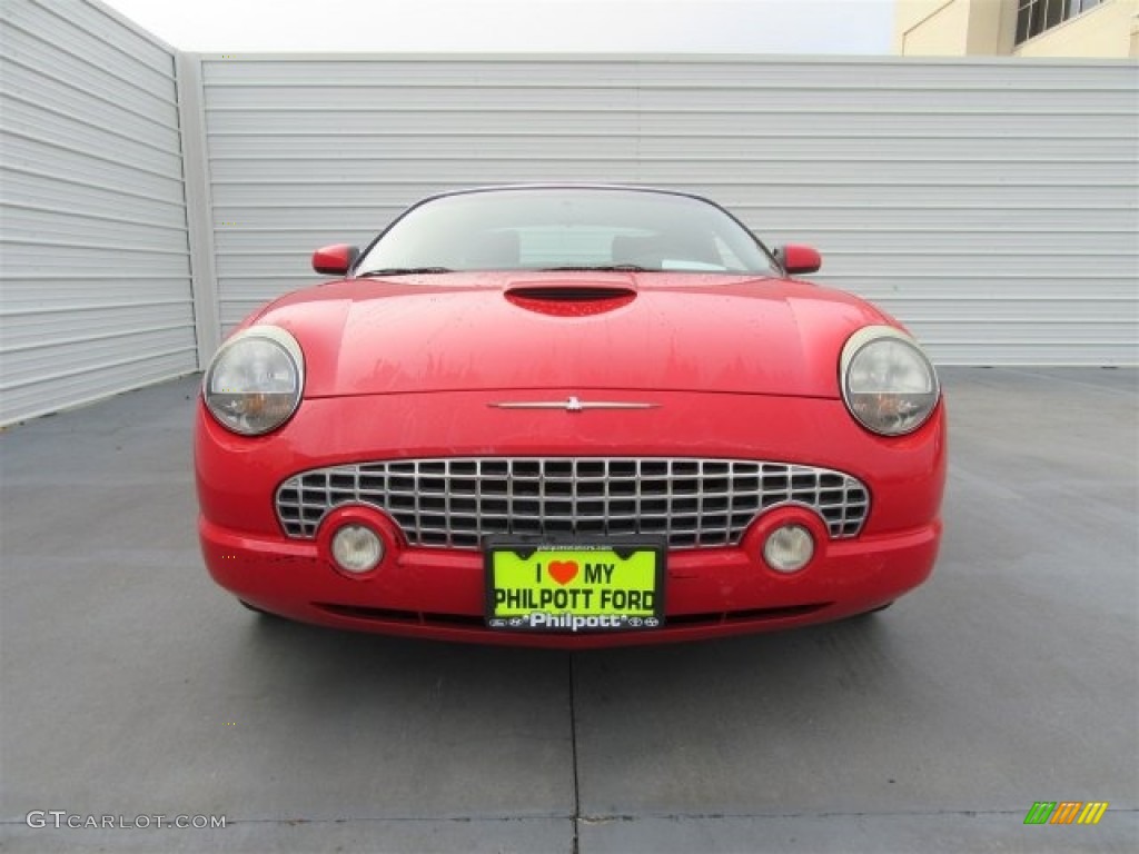 2002 Thunderbird Premium Roadster - Torch Red / Midnight Black photo #2