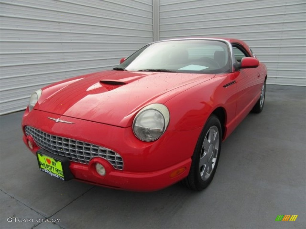 2002 Thunderbird Premium Roadster - Torch Red / Midnight Black photo #3