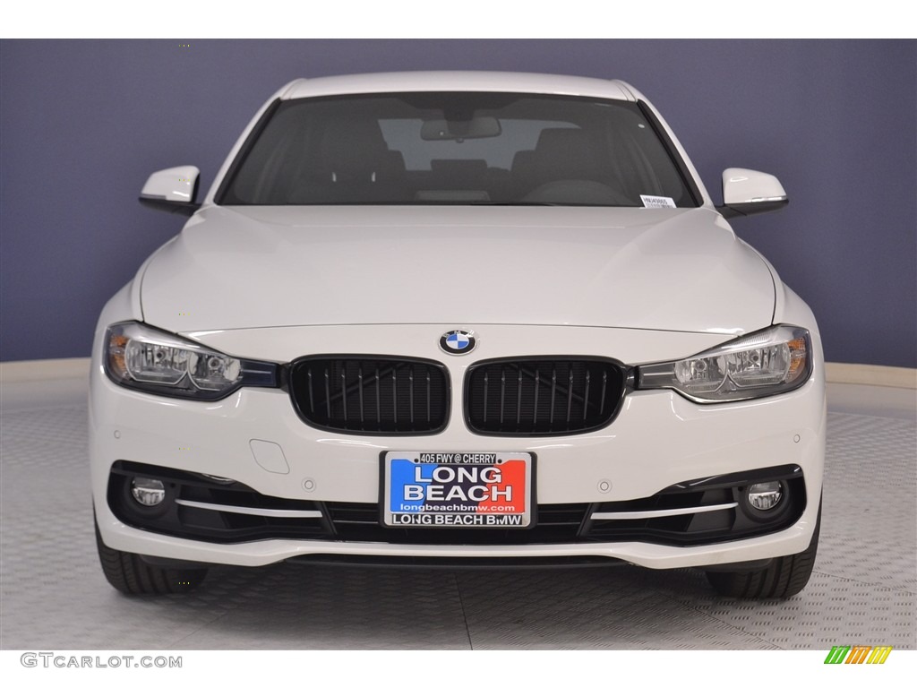 2017 3 Series 330i Sedan - Alpine White / Black photo #2